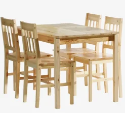 TYLSTRUP D118 stół sosna + 4 TYLSTRUP krzesła sosna