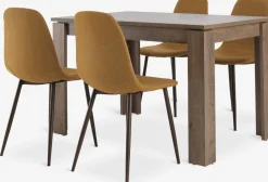 VEDDE D120 stół dąb dziki + 4 JONSTRUP curry/ciemny dąb