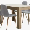 VEDDE D120 stół dąb dziki + 4 JONSTRUP krzesło szary/dąb
