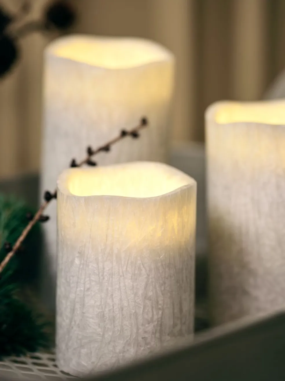 Świeca LED LAVA biały 3szt/op