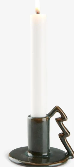 Świecznik STILBIT S10xD9xW8cm kamionka zielony