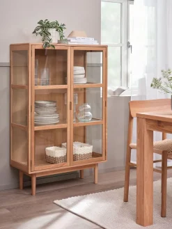 Witryna VESTERBY niski 2 drzwi naturalny dąb