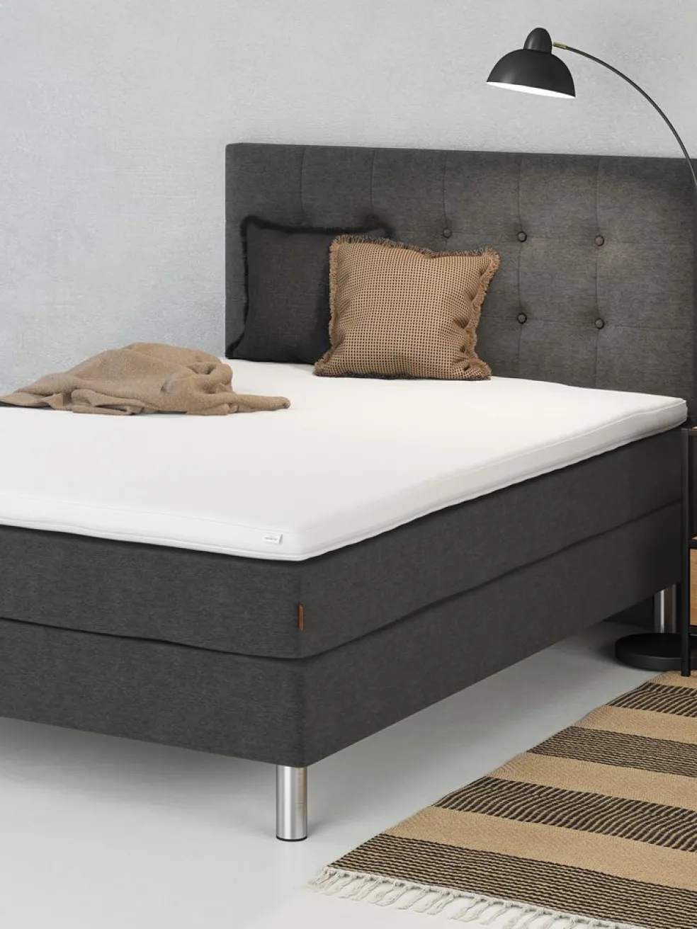 Zagłówek 140x122 H70 BUTTONS szary-40
