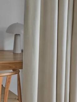 Zasłona AUSTRA 1x140x300 aksamit beżowy