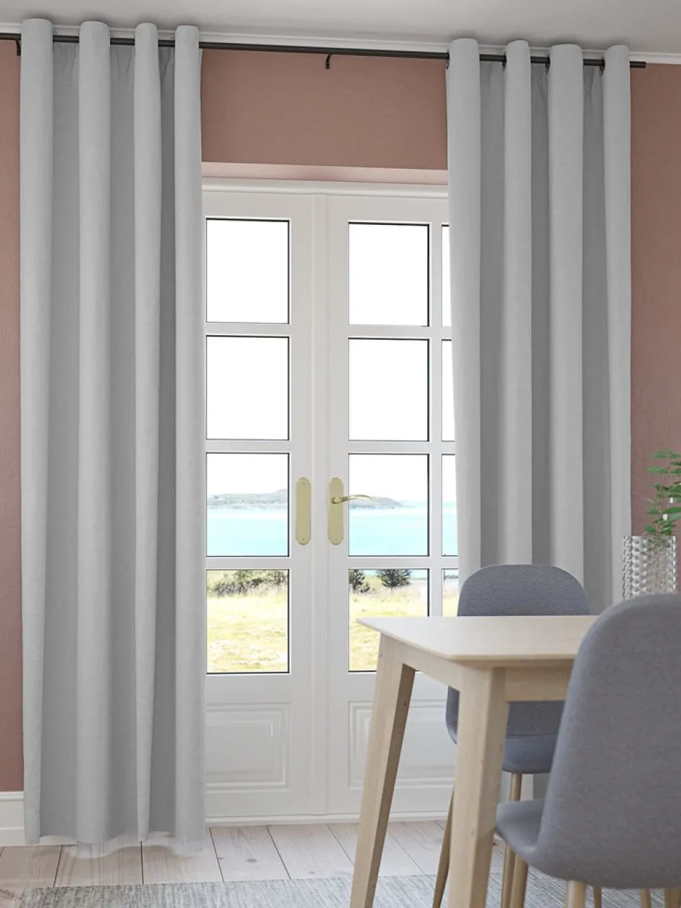 Zasłona ISTEREN 1x140x300 jasnoszary