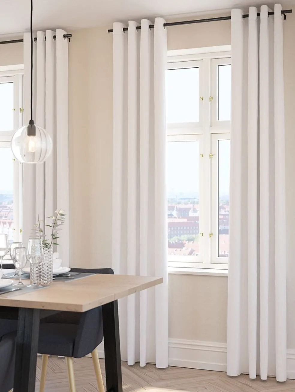 Zasłona LOLLAND 1x140x300 biały